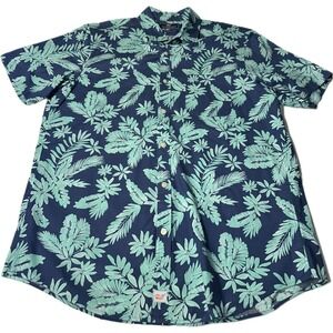 Vineyard Vines Slim Fit Murray Shirt Men's Size M Hawaiian Button Up Floral Blue